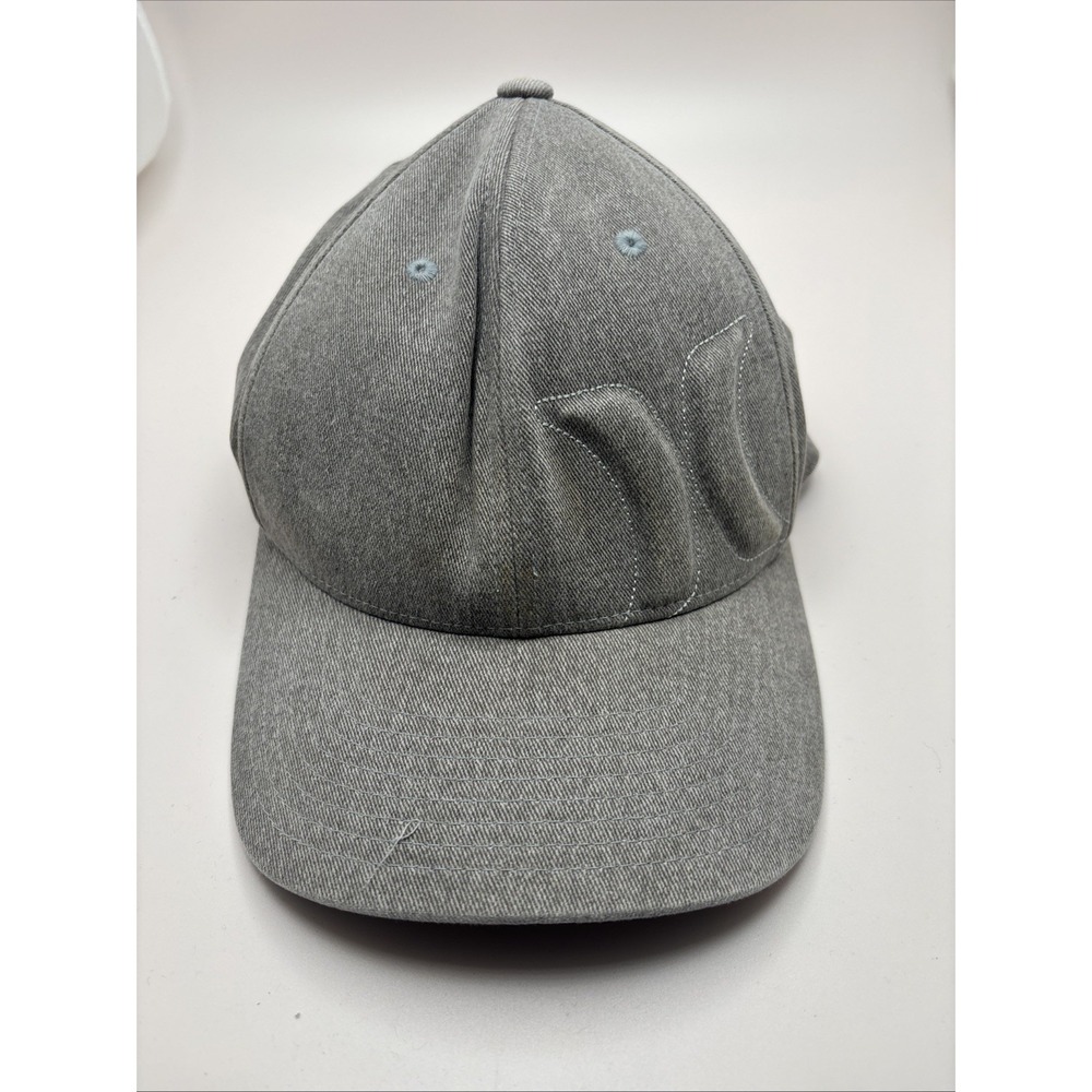 Hurley Flexfit Baseball Hat Mens Gray Embroidered Logo Curved Brim Cap S-M